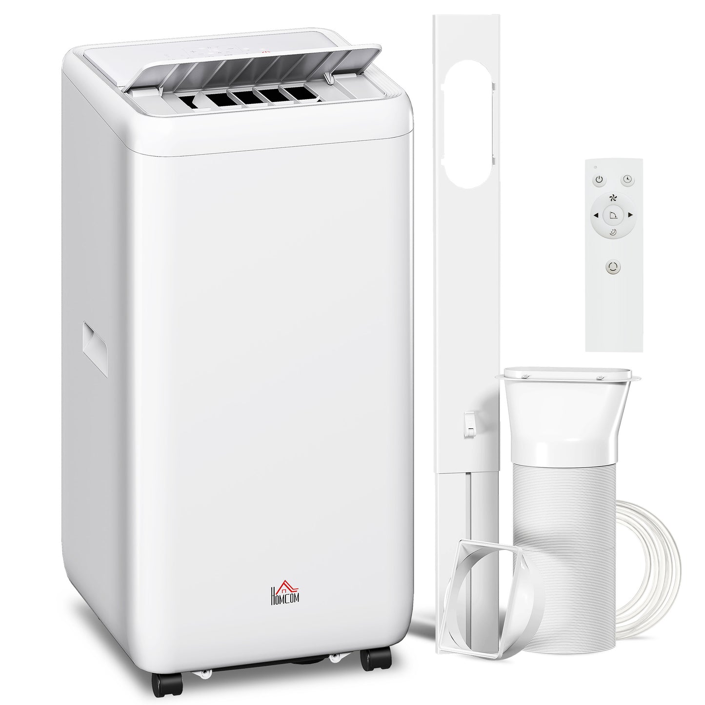 HOMCOM 12,000 BTU 5-in-1 Mobile Air Conditioner, 35m² Radius - White