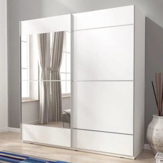 Micah 04 Sliding Door Wardrobe 200cm - White