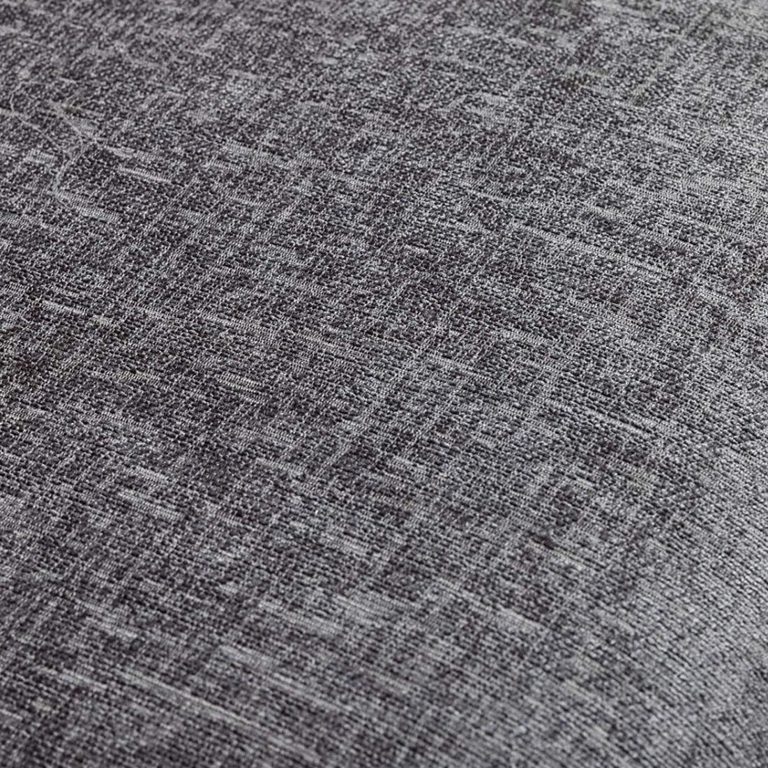 Ferol Fabric Footstool - Black/Grey