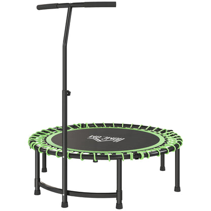 HOMCOM Mini Round Steel Frame Trampoline w/ Adjustable Handle, Green