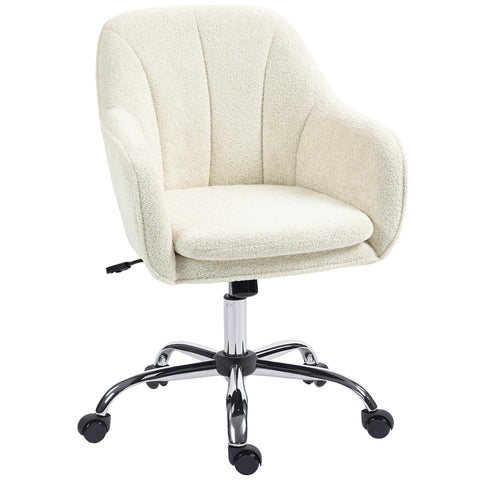HOMCOM Velvet-Feel Office Chair - Beige