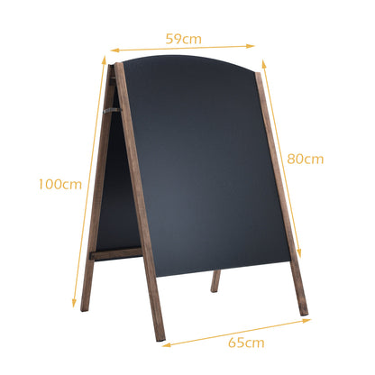 A-Frame Double-Sided Chalkboard  for Office Cafe Teaching-80 x 59 cm