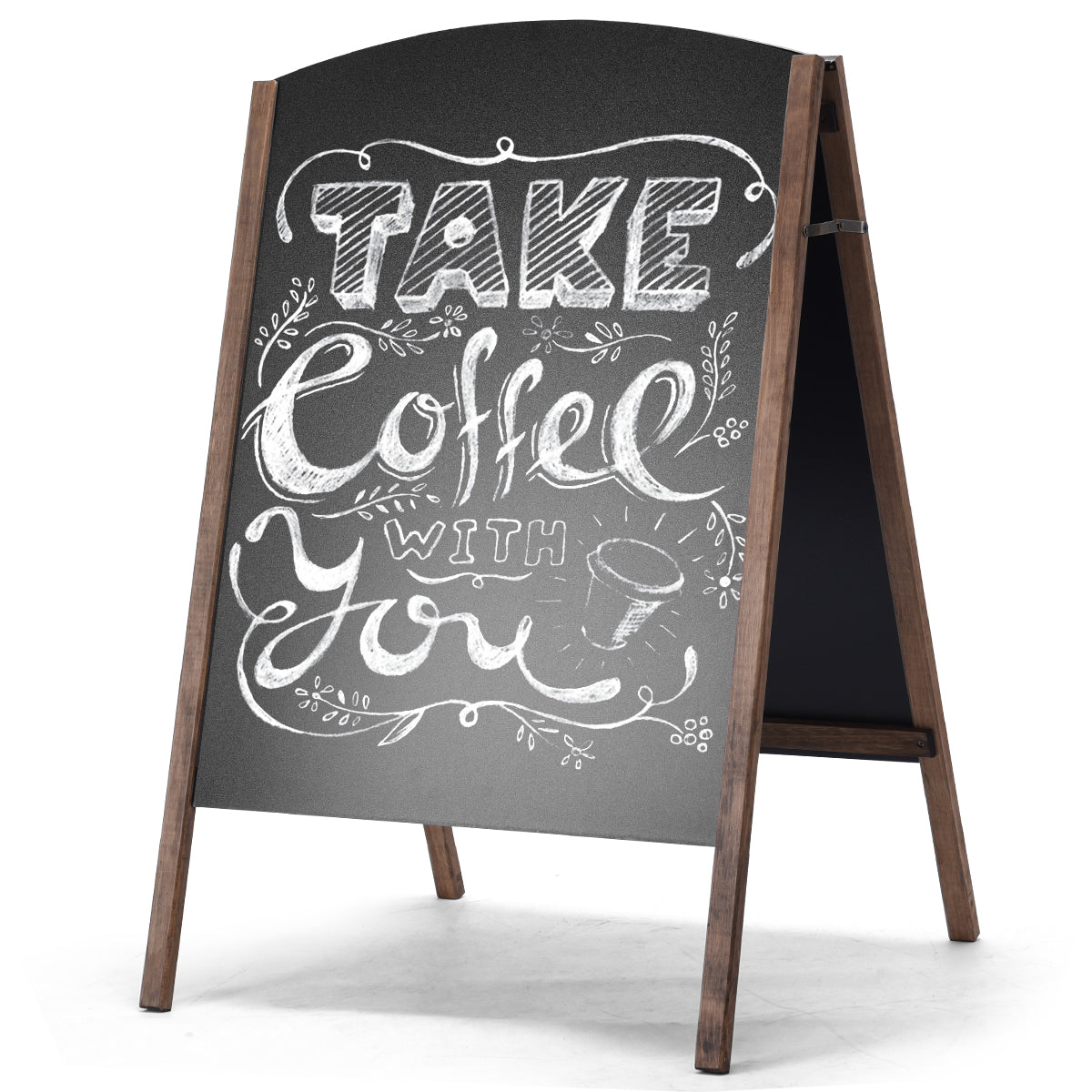 A-Frame Double-Sided Chalkboard  for Office Cafe Teaching-80 x 59 cm