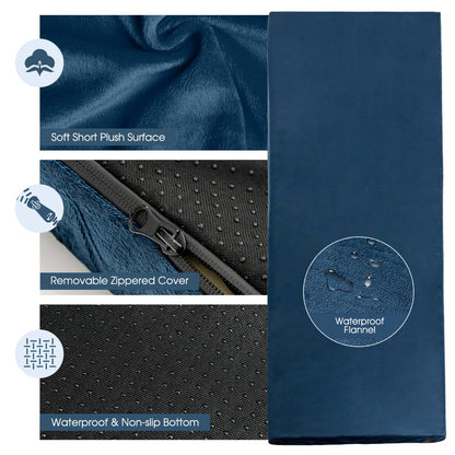 Waterproof Roll up Memory Foam Camping Mattress for Sleepover, Traveling, Hiking