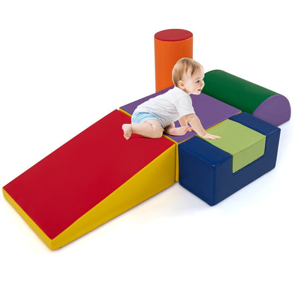 Foam Climbing Blocks with PU Cover for Toddlers 1-3-Purple