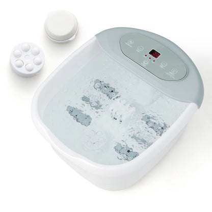 Foot Spa Massager with Removable Pedicure Stone-Grey