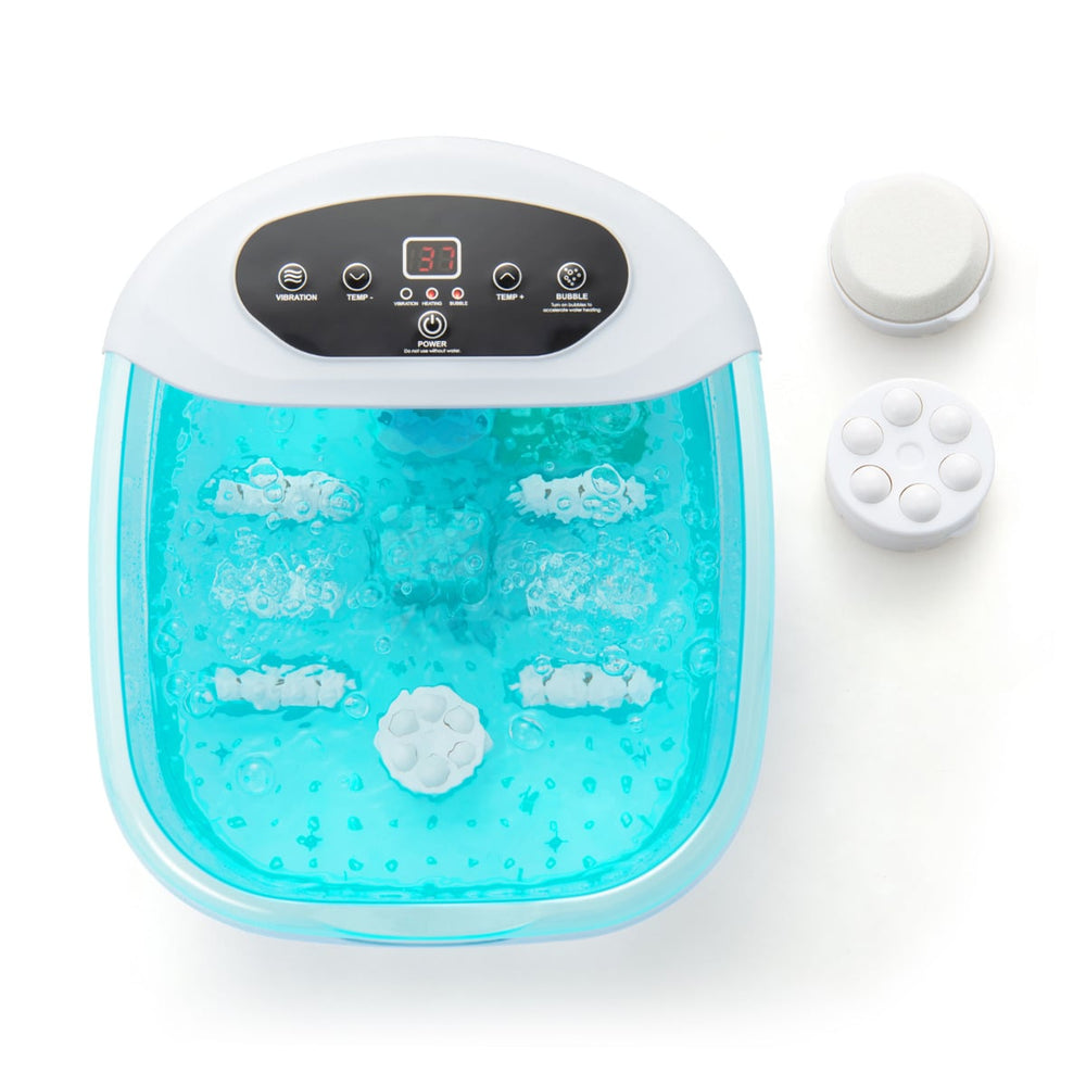 Foot Spa Massager with Removable Pedicure Stone-Lake Blue