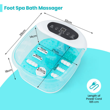 Foot Spa Massager with Removable Pedicure Stone-Lake Blue