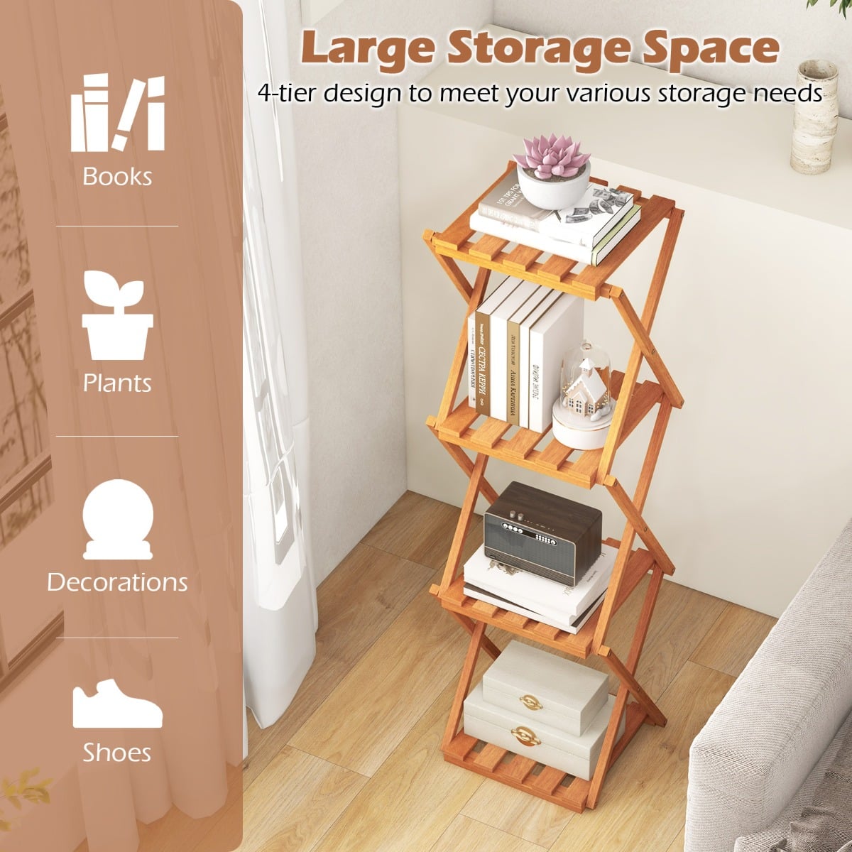 Free Standing Shoe Rack with Sturdy Wood Frame and Stable X-shaped Structure