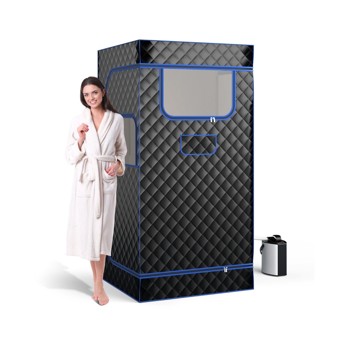 Portable Steam Sauna for Home with 3L Steam Generator-Black