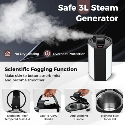 Full Body Steam Sauna Tent with 3L Steam Generator for Single Person-Coffee