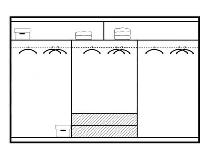 VISTA 250cm Sliding Door Wardrobe Black