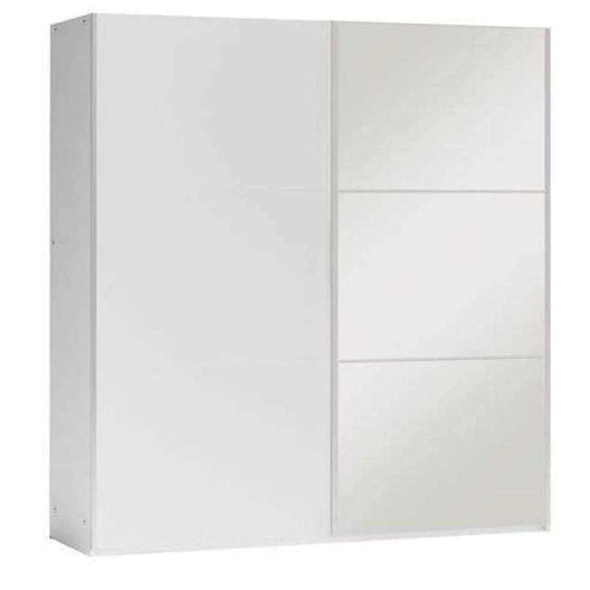 Boris 250cm Sliding Door Mirror Wardrobe - White, Black, Grey