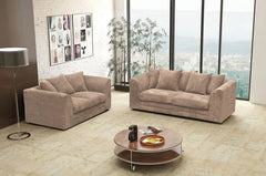 Desmond Jumbo Cord 3 Seater and 2 Seater Sofa Set - Coffee and Other Colours