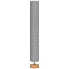 HOMCOM LED Floor Lamp for Living Room, 120cm Modern Standing Lamp with 3000K/4500K/6500K Colour Temperatures, Linen Shade and Wooden Base, Grey