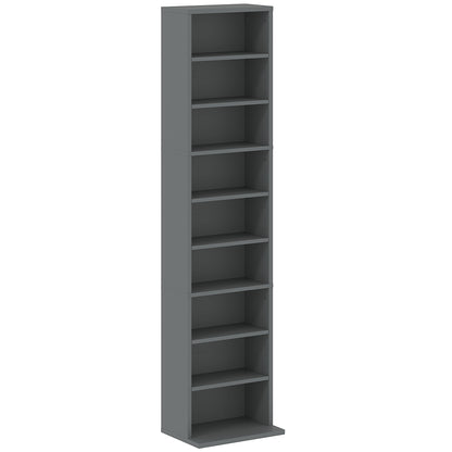 HOMCOM 260 Narrow CD Storage Unit - Grey