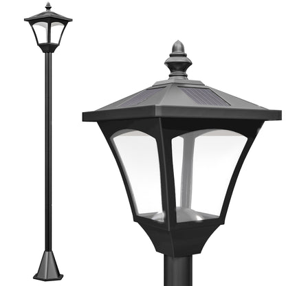 Outsunny 1.2m Solar Powered Outdoor Lamp Post - Black