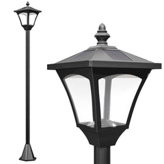 Outsunny 1.2m Solar Powered Outdoor Lamp Post - Black