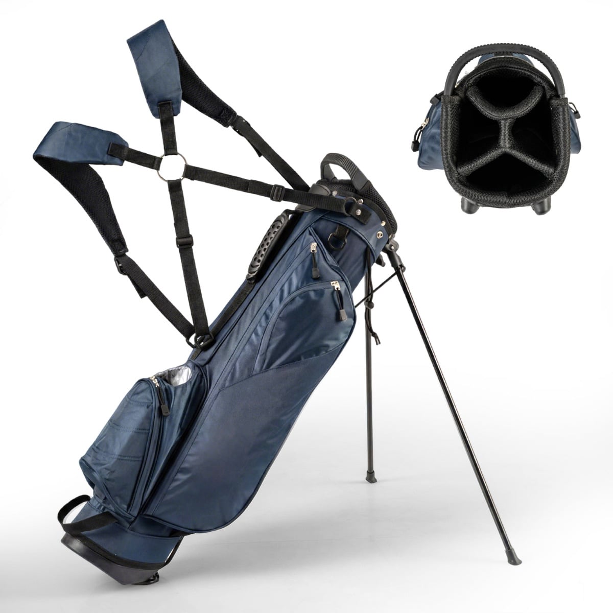 Golf Stand Bag with 4 Way Dividers-Blue