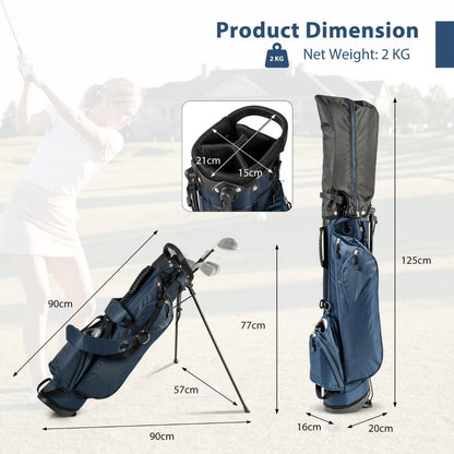 Golf Stand Bag with 4 Way Dividers-Blue
