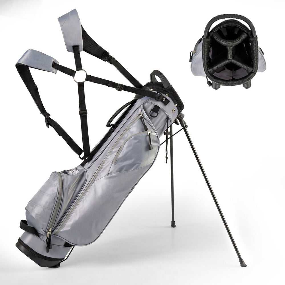 Golf Stand Bag with 4 Way Dividers-Grey