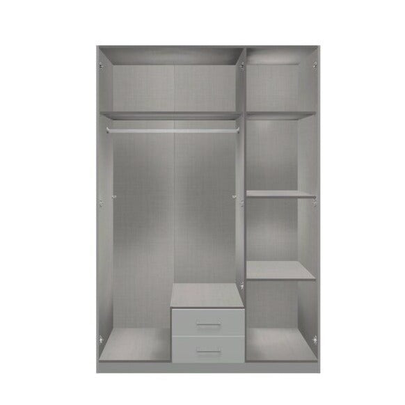 DARWIN 3 Door Wardrobe Grey 135cm
