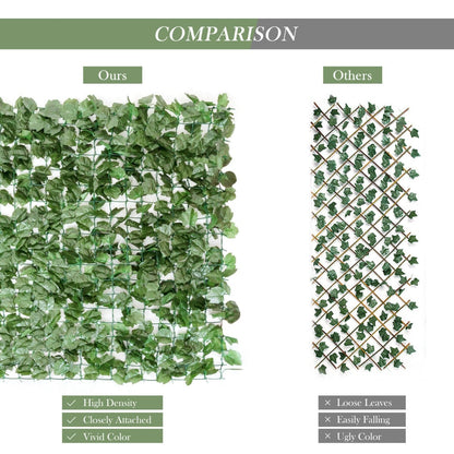 Artificial Ivy Privacy Fence Wall Screen with Zip Ties-150X240CM