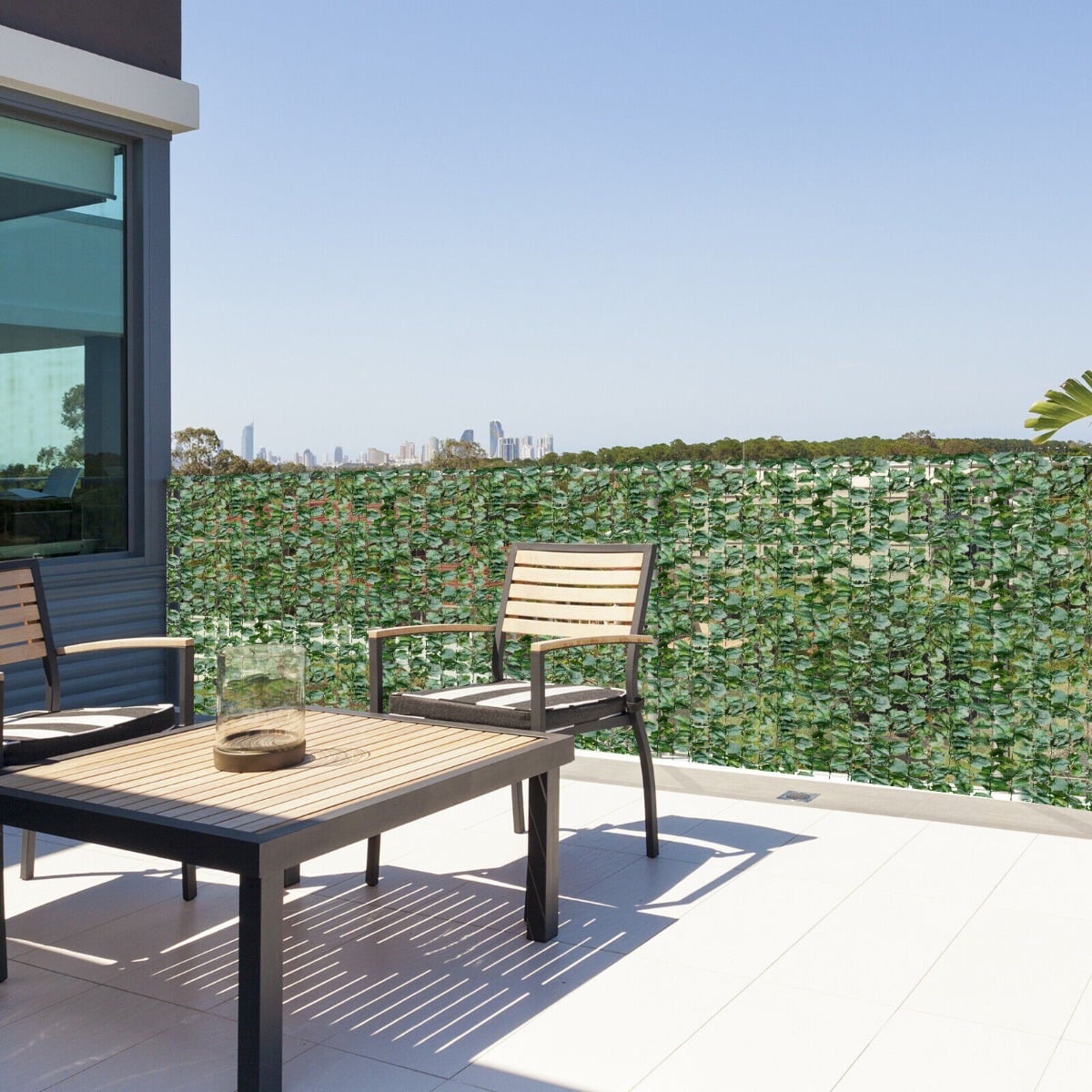 Artificial Ivy Privacy Fence Wall Screen with Zip Ties-150X240CM