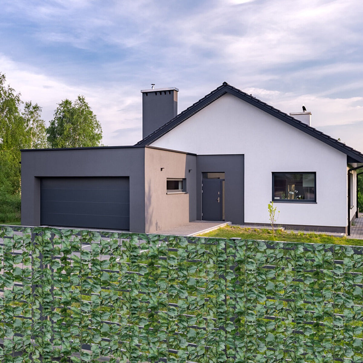 Artificial Ivy Privacy Fence Wall Screen with Zip Ties-150X240CM