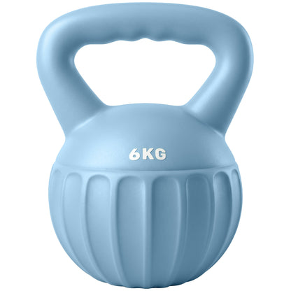 SPORTNOW Kettlebell for Strength Training Kettle Bell with Non-Slip Handle 6 kg Blue