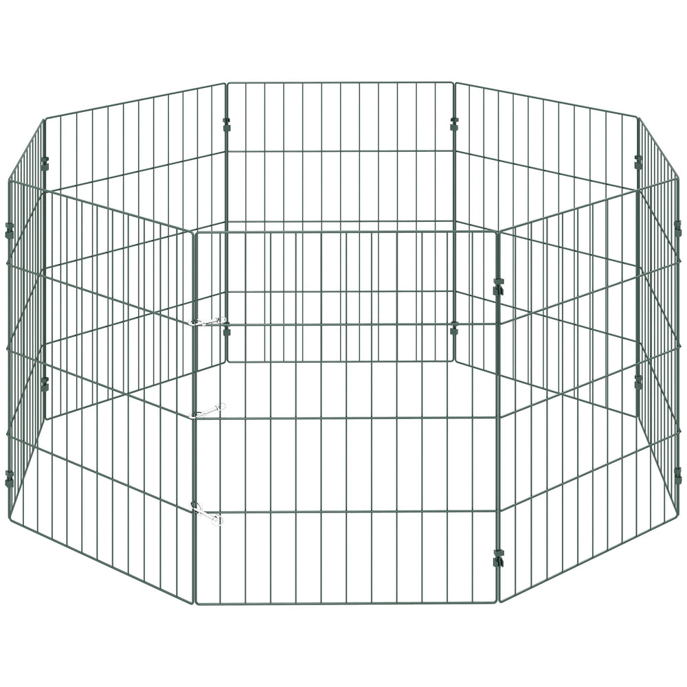 PawHut 8 Panel Pet Playpen for Small Dogs Indoor Outdoor 60 cm Height