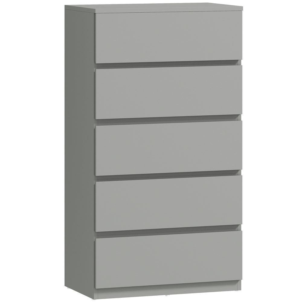 HOMCOM Chest of Drawers, 5-Drawer Storage Cabinets, Modern Dresser, Storage Drawer Unit for Bedroom