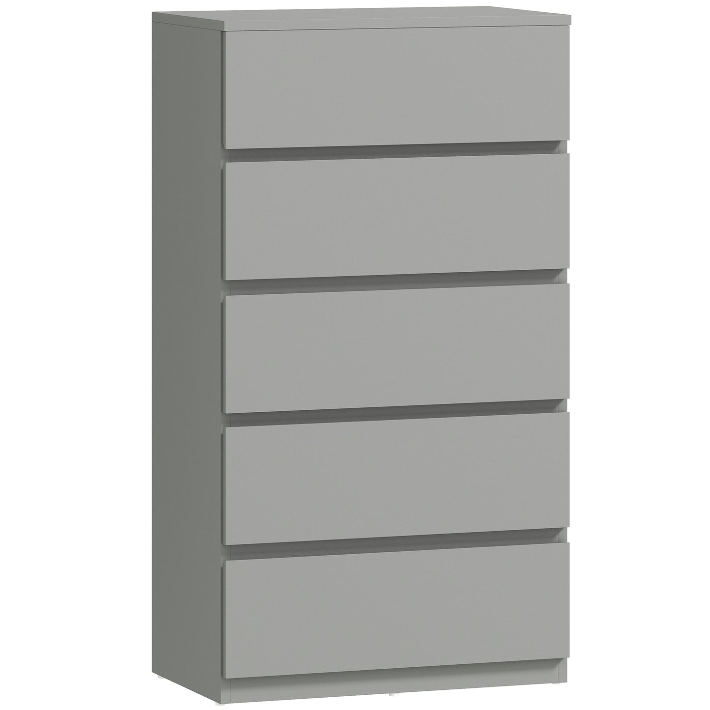 HOMCOM Chest of Drawers, 5-Drawer Storage Cabinets, Modern Dresser, Storage Drawer Unit for Bedroom