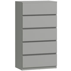 HOMCOM Chest of Drawers, 5-Drawer Storage Cabinets, Modern Dresser, Storage Drawer Unit for Bedroom
