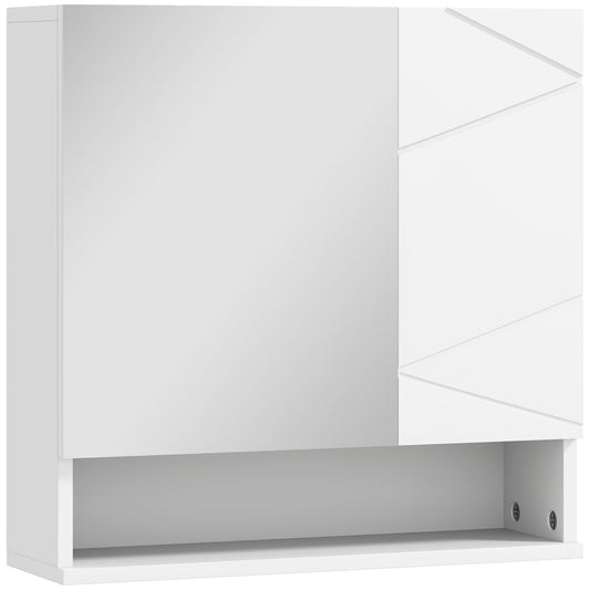 kleankin Wall Mounted Bathroom Storage Cupboard - White