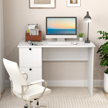 Home Office Writing Desk with 2 Drawers-White