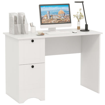 Home Office Writing Desk with 2 Drawers-White
