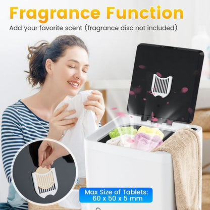 Home Towel Warmer with 0-90Min Timer and Overheat Protection-White