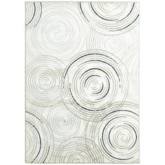 HOMCOM Modern Area Rug, Swirl Pattern Machine Washable Rug, Allergy-Friendly Floor Carpet for Living Room, Bedroom, Dining Room, Home Office, 170 x 120 cm, Cream White