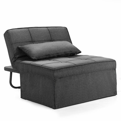 4 in 1 Convertible Sofa Bed with Adjustable Backrest-Grey