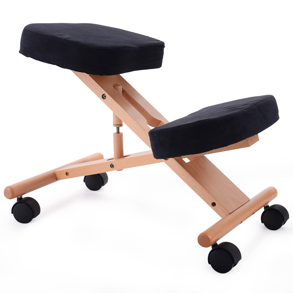 Adjustable Relieving Back and Neck Pain Knee Chair Stool with Thick Comfortable Cushion