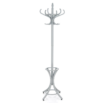 Free-standing Jacket Stand with Umbrella for Living Room-Gray
