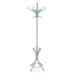 Free-standing Jacket Stand with Umbrella for Living Room-Gray