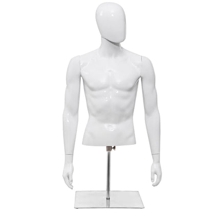 133 cm Male Mannequin Half Body Manikin with Metal Base