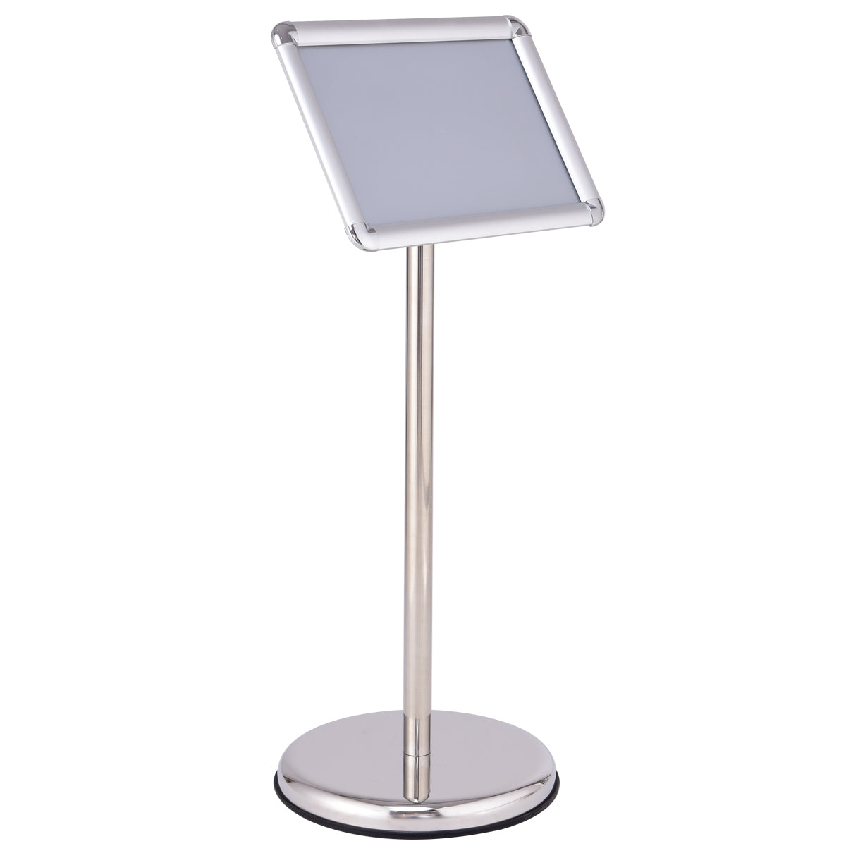 Info stand information stand poster stand customer stopper made of metal rotatable (A4)