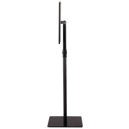 DIN A4 information stand, height-adjustable, removable poster stand, poster silver/black 33 x 24 cm-black