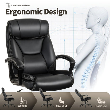 Executive Massage Chair with 6 Vibrating Points-Black