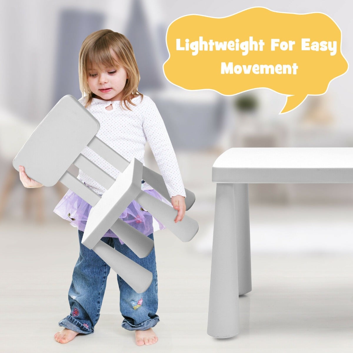 Children's Multi Activity Table and Chair Set-White