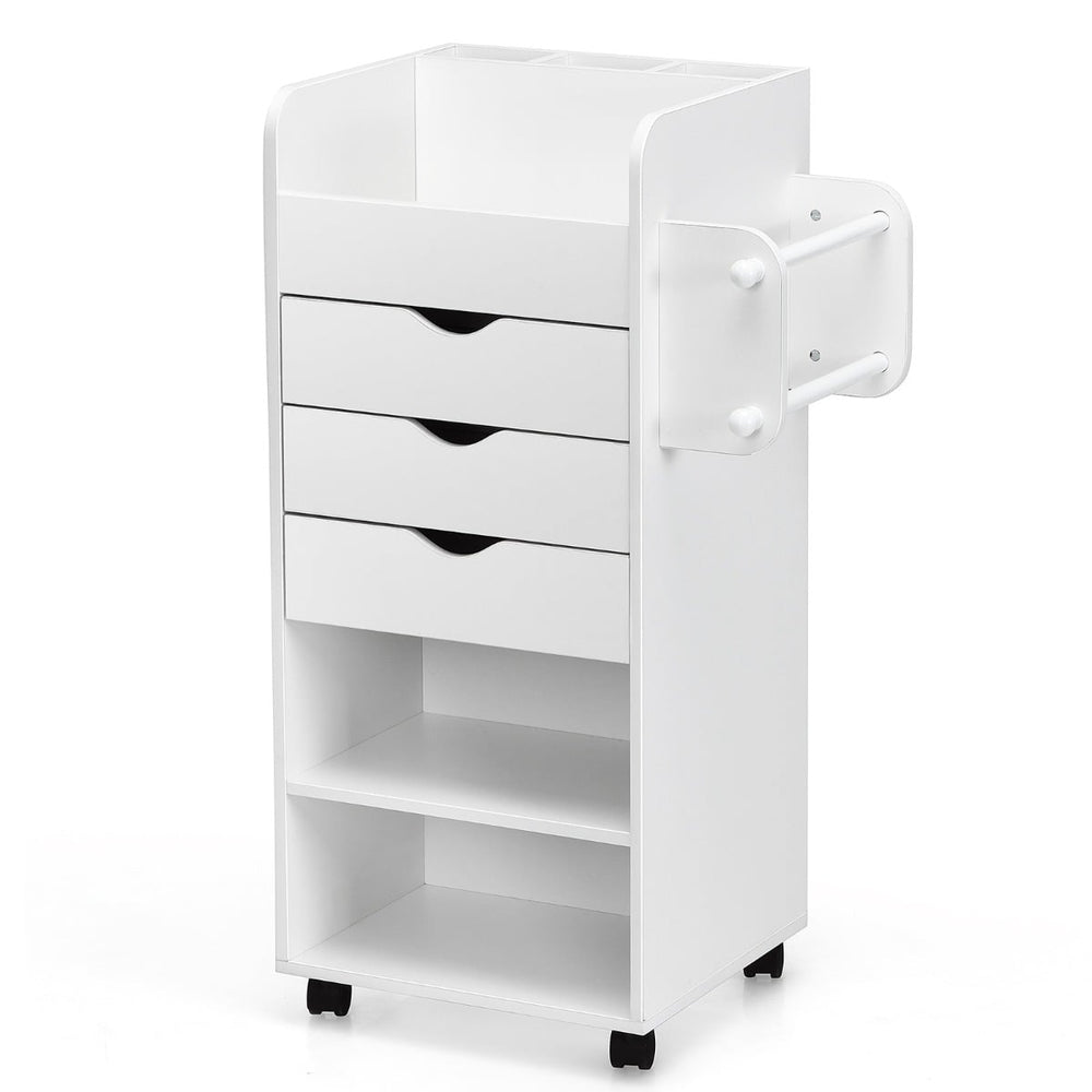 Craft Storage Cart with Mobile Drawers Shelves for Living Room