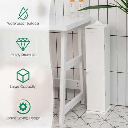 Bathroom Storage Cabinet with 3 Detachable Shelves for Bedroom/Living Room/Bathroom